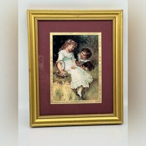 Print Of Children Titled Sweethearts by Frederick Morgans Watercolour Painting